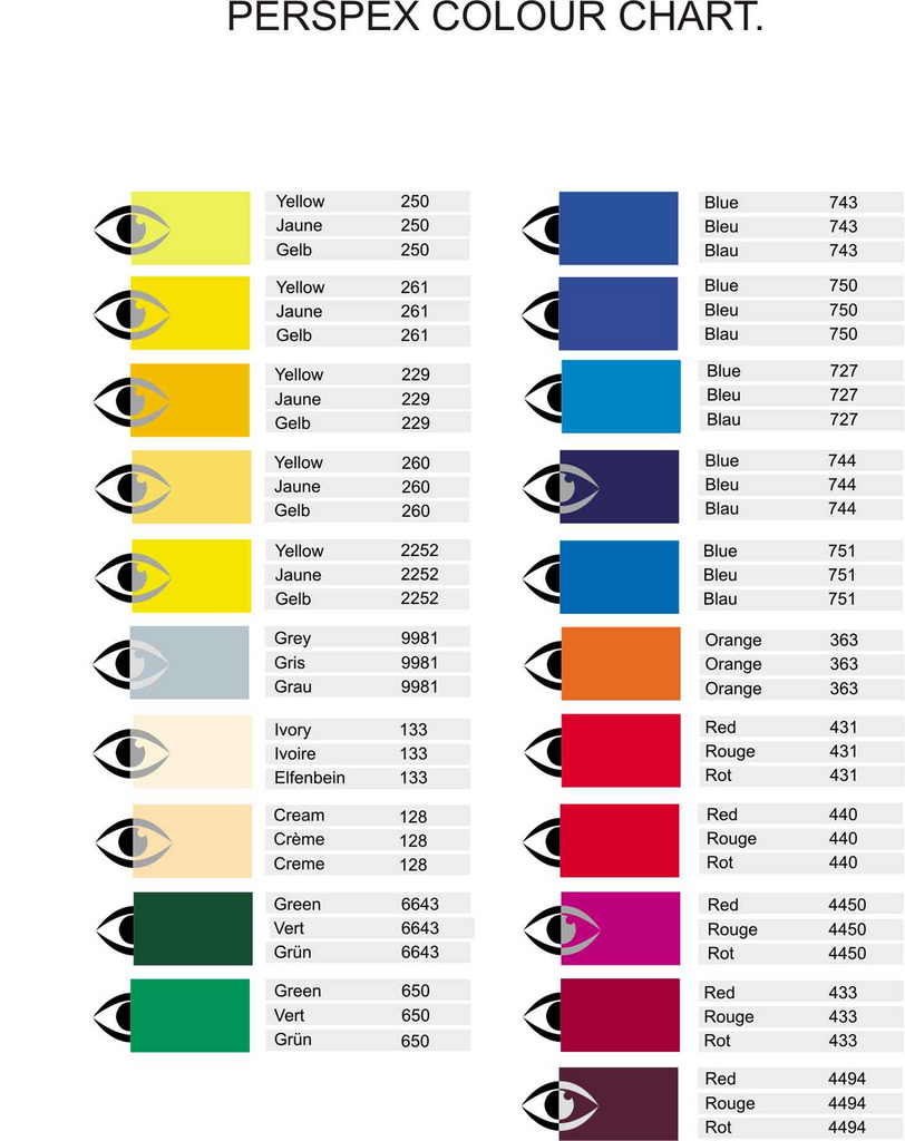 Colour Chart and Font List – MOULDED LETTERS